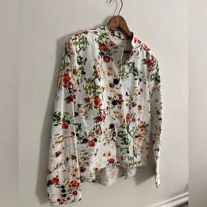 Disney Floral Print Jean Jacket - White and Multicolor
